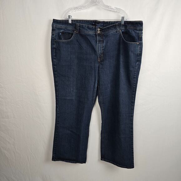 BandolinoBlu Adriana Boot Cut Jeans Women's 24W Blue Dark Wash - Picture 1 of 16